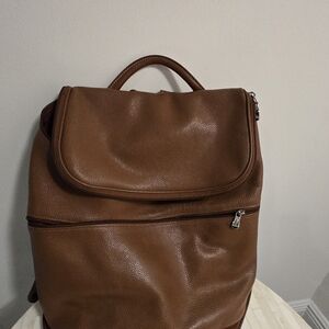 Longchamp Tan Leather Backpack